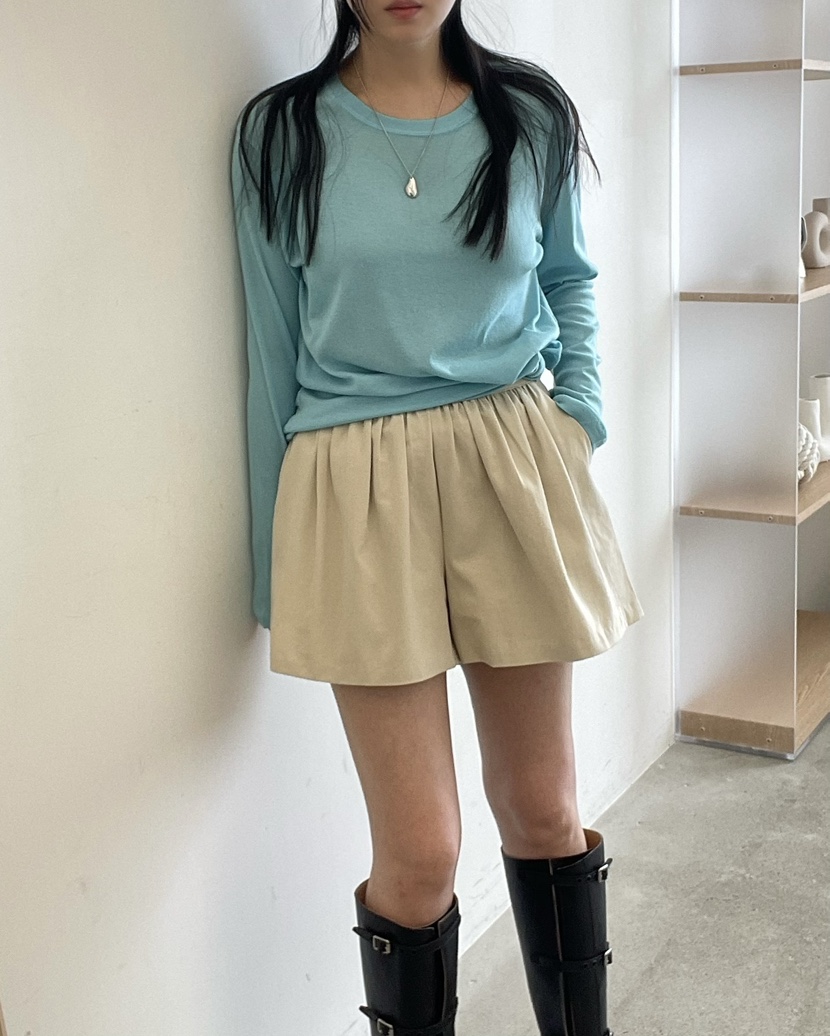 ALLVIBE韓國代購女士新品休閑人氣時尚26春夏長袖T恤天絲ALLVIBE長袖T恤