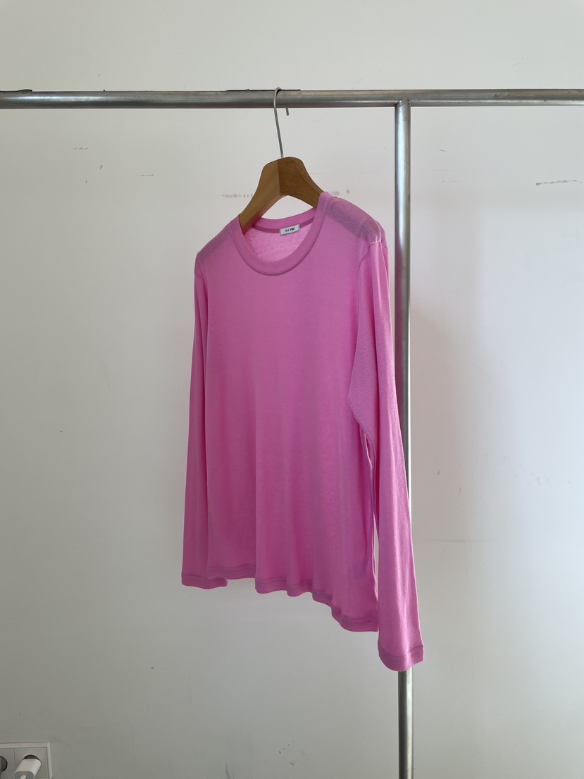 ALLVIBE韓國代購女士新品休閑人氣時尚26春夏長袖T恤天絲ALLVIBE長袖T恤圖色4