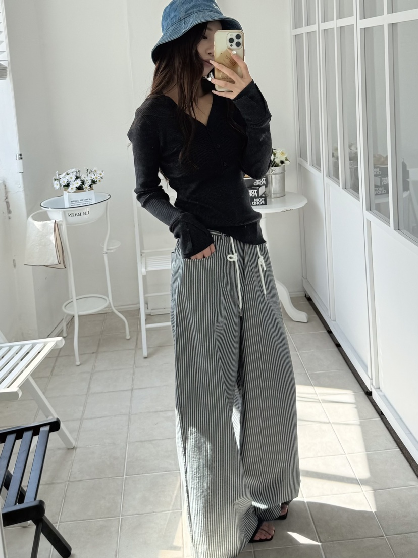 BUTTER-P韓國東大門直郵女士新款職業時尚熱賣休閑褲寬松BUTTER-P休閑褲