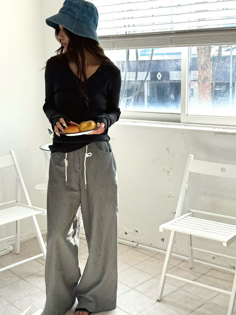 BUTTER-P韓國東大門直郵女士新款職業時尚熱賣休閑褲寬松BUTTER-P休閑褲