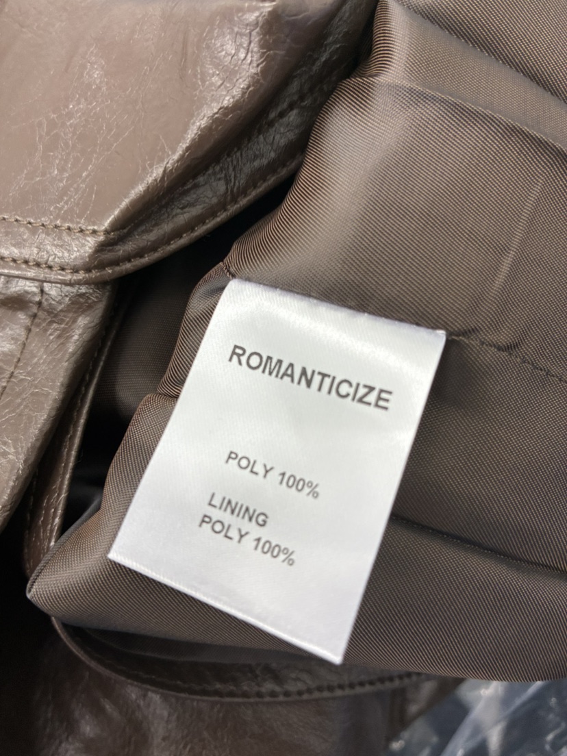 ROMANTICIZE韓國直郵實拍女裝新品熱賣26春夏夾克插肩袖皮革ROMANTICIZE夾克
