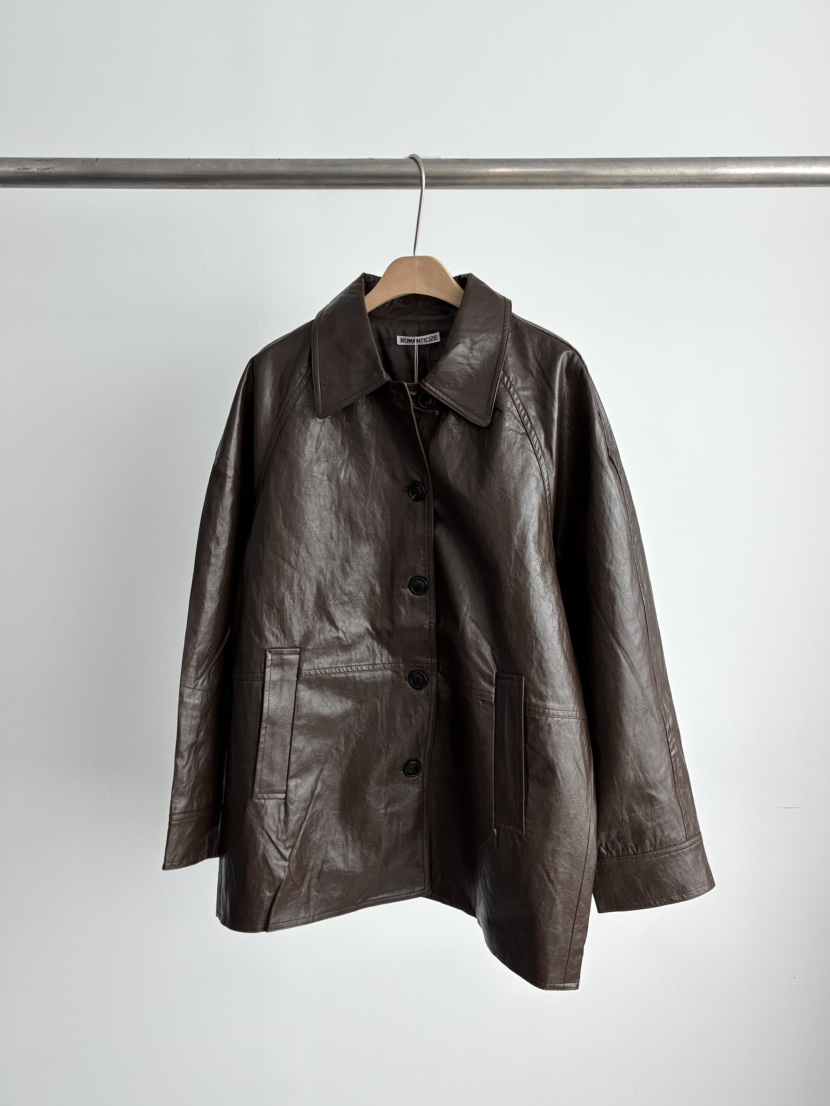 ROMANTICIZE韓國直郵實拍女裝新品熱賣26春夏夾克插肩袖皮革ROMANTICIZE夾克圖色2