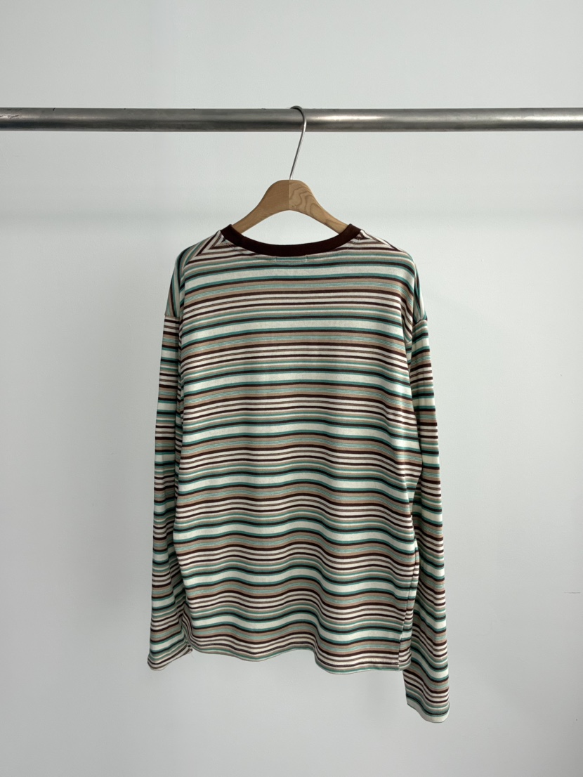 ROMANTICIZE韓國東大門代購女士新款時尚長袖T恤寬松條紋ROMANTICIZE長袖T恤