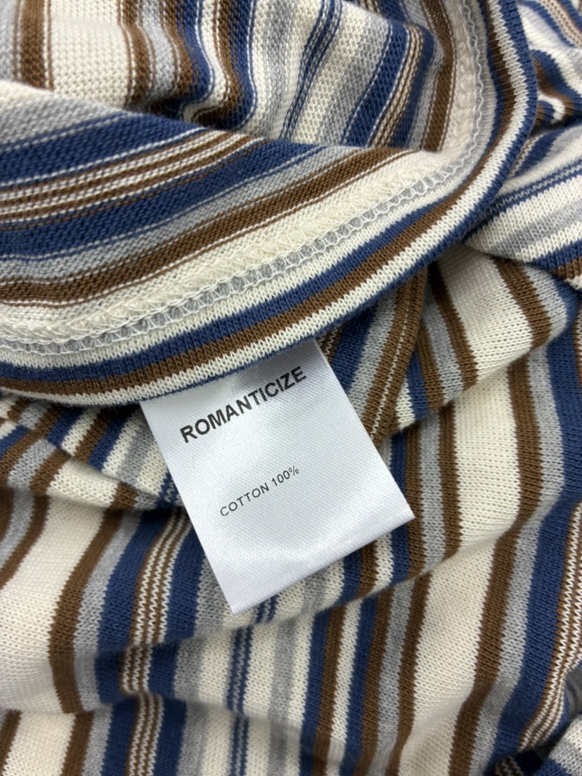 ROMANTICIZE韓國東大門代購女士新款時尚長袖T恤寬松條紋ROMANTICIZE長袖T恤