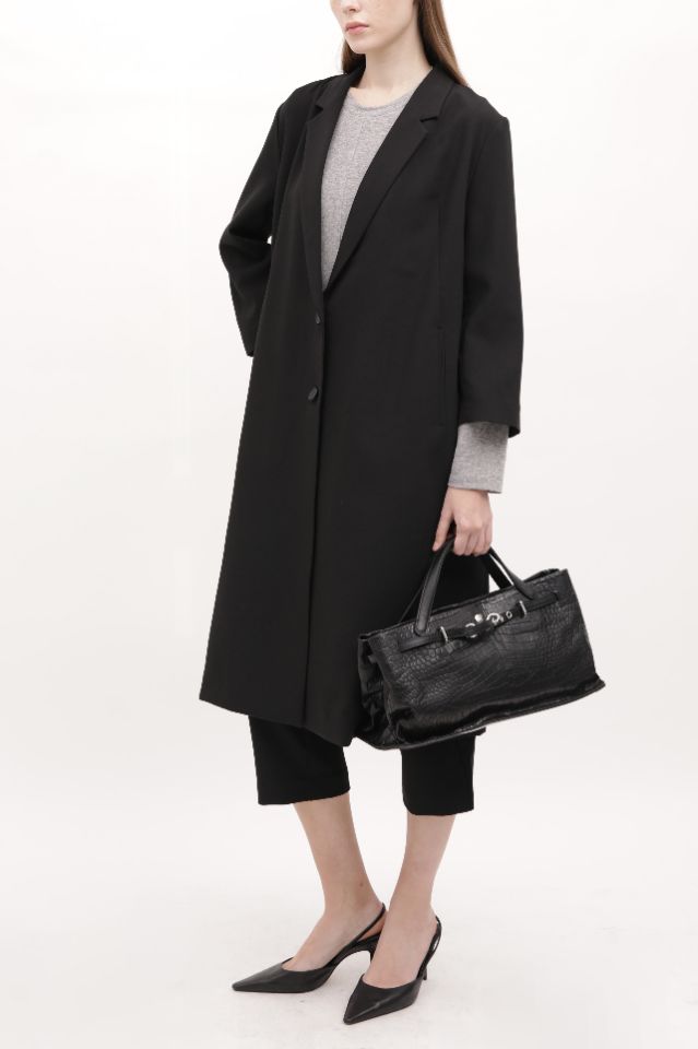 ROOKIE BUD韓國直郵實拍女裝新品職業休閑推薦人氣長款風衣ROOKIE BUD-P長款風衣