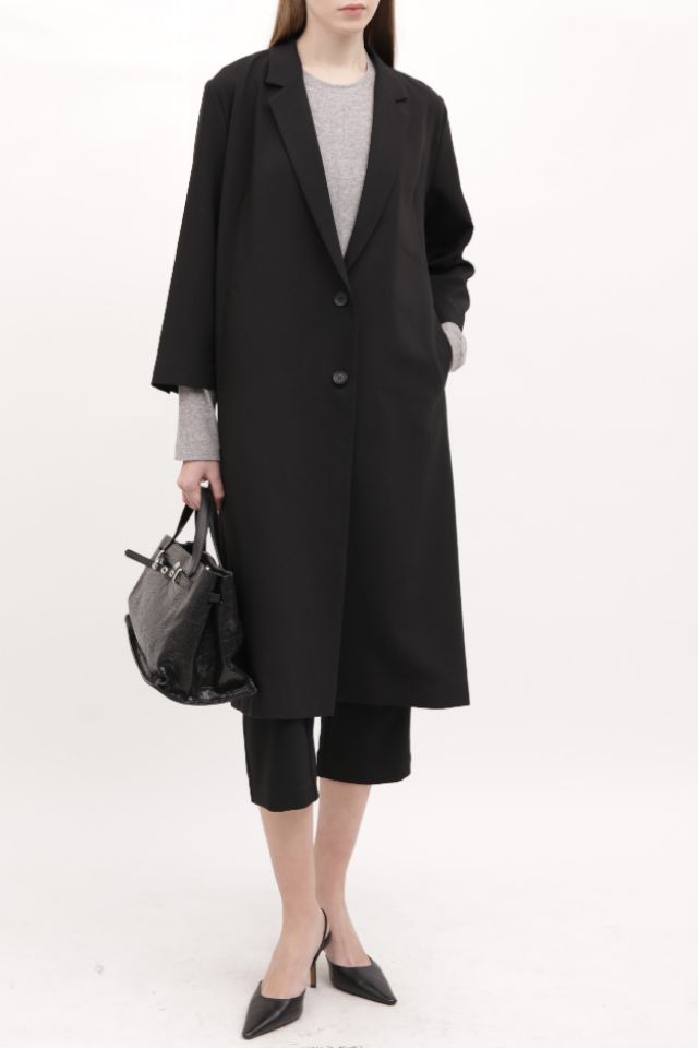 ROOKIE BUD韓國直郵實拍女裝新品職業休閑推薦人氣長款風衣ROOKIE BUD-P長款風衣