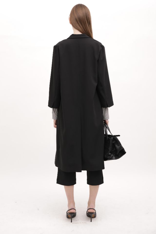 ROOKIE BUD韓國直郵實拍女裝新品職業休閑推薦人氣長款風衣ROOKIE BUD-P長款風衣