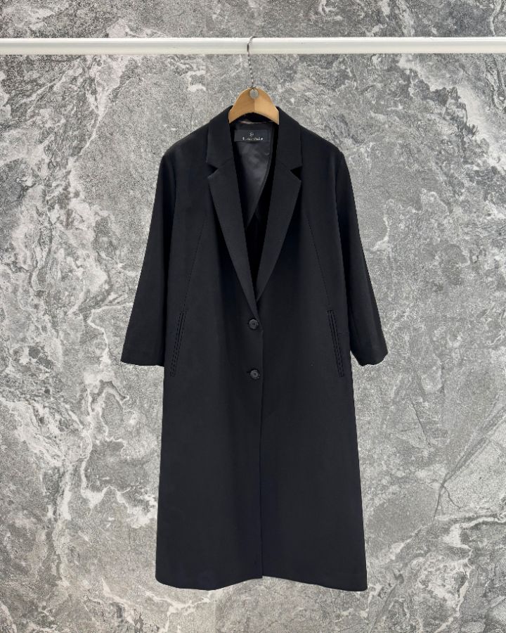 ROOKIE BUD韓國直郵實拍女裝新品職業休閑推薦人氣長款風衣ROOKIE BUD-P長款風衣圖色1