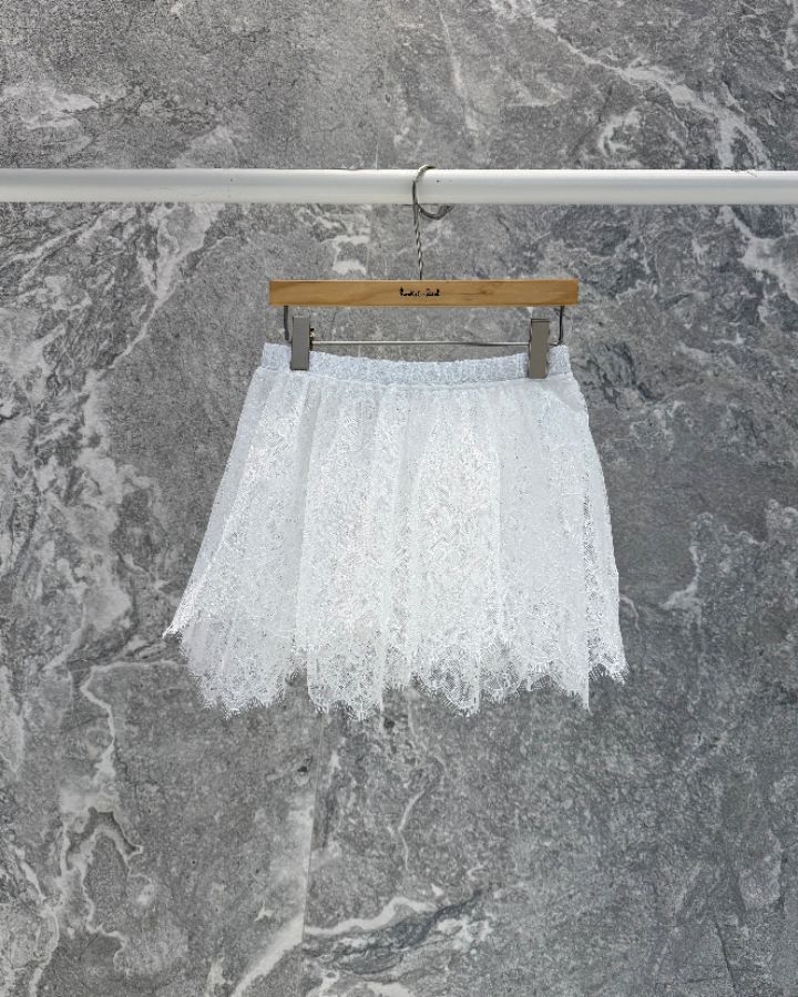 ROOKIE BUD韓國直郵實拍女士新品休閑人氣職業熱賣短裙蕾絲ROOKIE BUD-P短裙圖色2