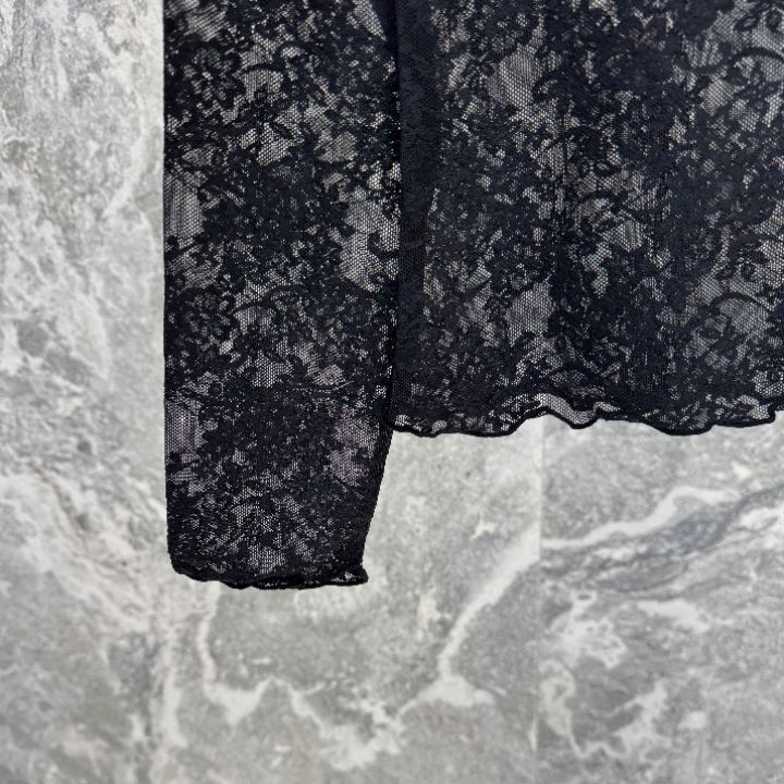 ROOKIE BUD韓國直郵實拍女裝新款熱賣時尚長袖T恤花朵透明ROOKIE BUD-P長袖T恤