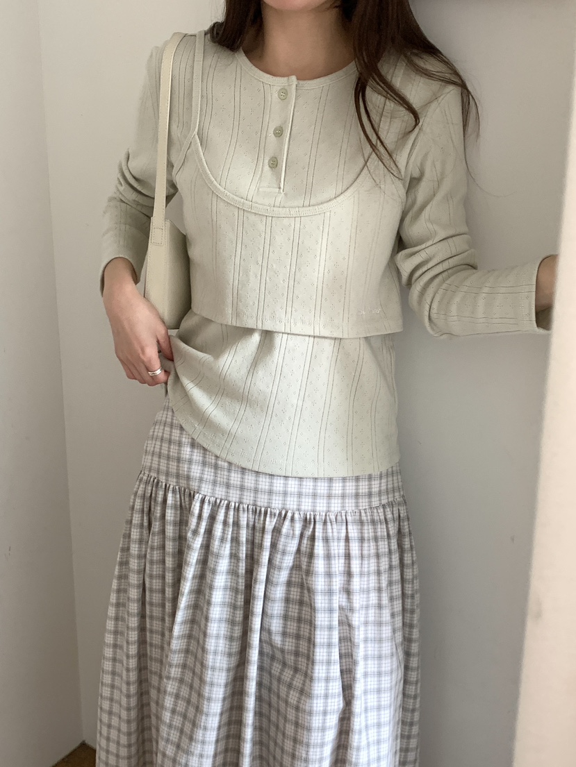 BIEN GARDER韓國東大門代購女士新品26春夏職業休閑長袖T恤BIEN GARDER長袖T恤