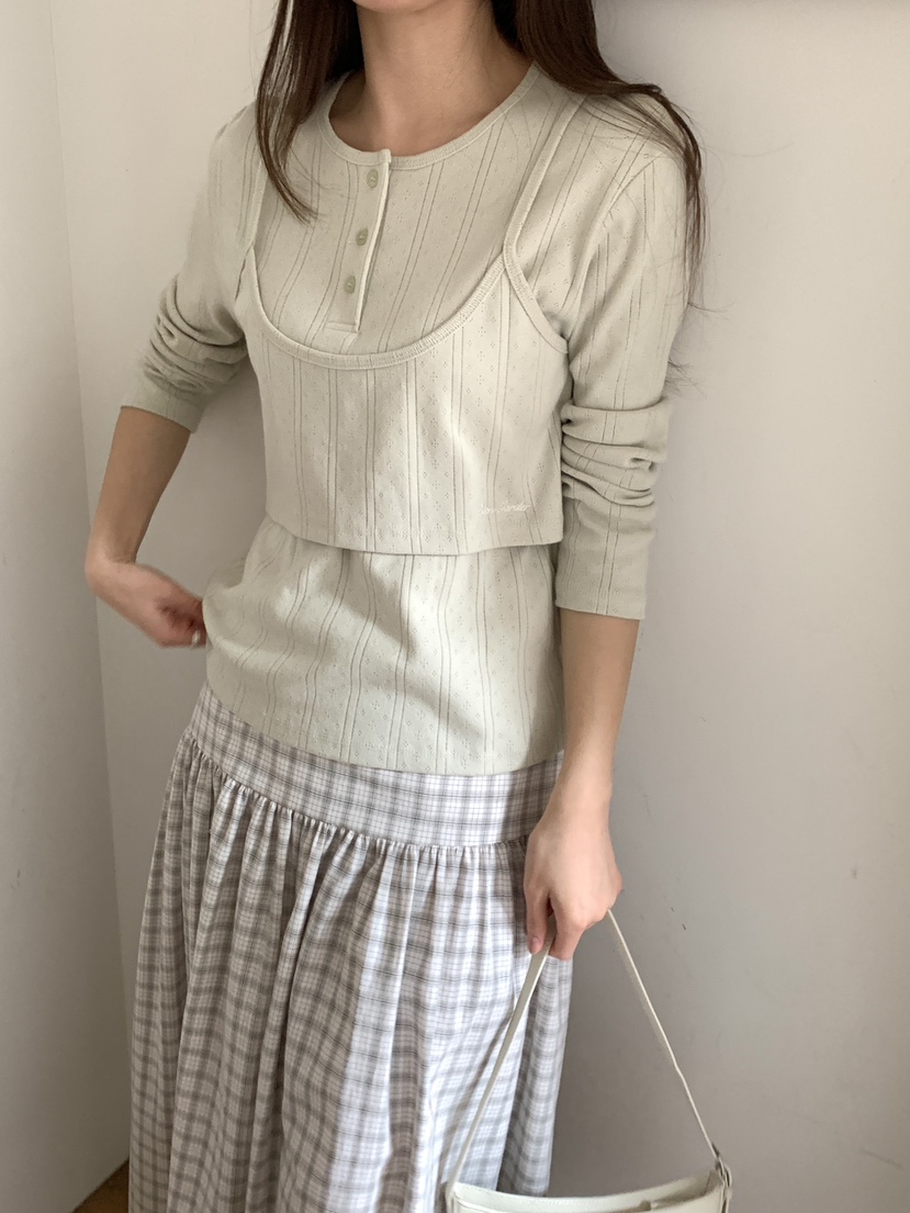 BIEN GARDER韓國東大門代購女士新品26春夏職業休閑長袖T恤BIEN GARDER長袖T恤