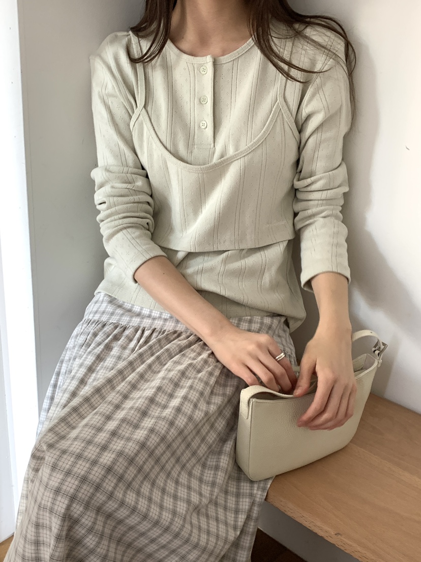 BIEN GARDER韓國東大門代購女士新品26春夏職業休閑長袖T恤BIEN GARDER長袖T恤