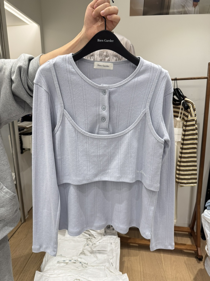 BIEN GARDER韓國東大門代購女士新品26春夏職業休閑長袖T恤BIEN GARDER長袖T恤圖色3