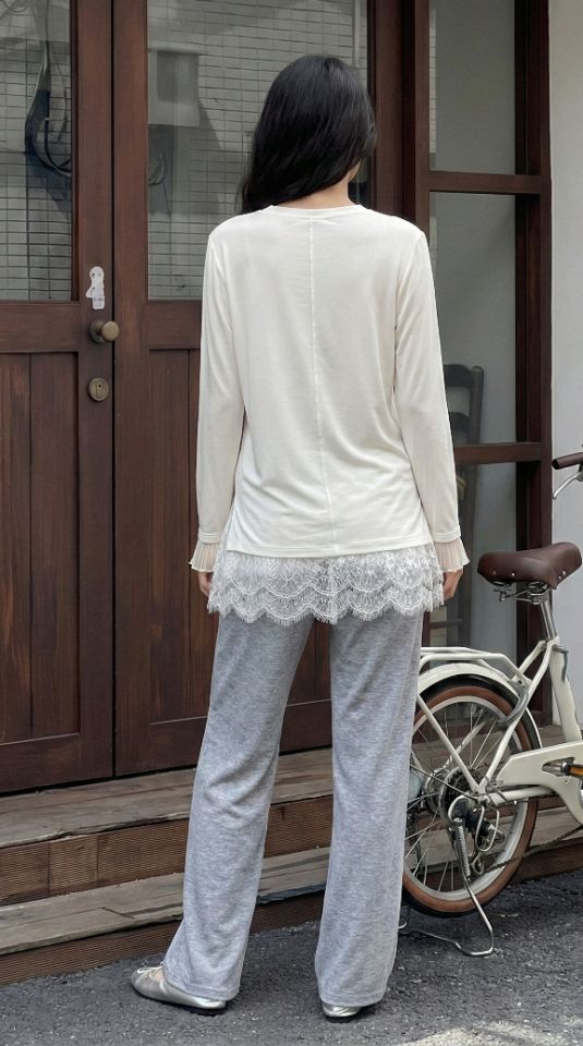 ROOKIE BUD韓國直郵女裝新品人氣推薦時尚職業熱賣長袖T恤ROOKIE BUD-P長袖T恤