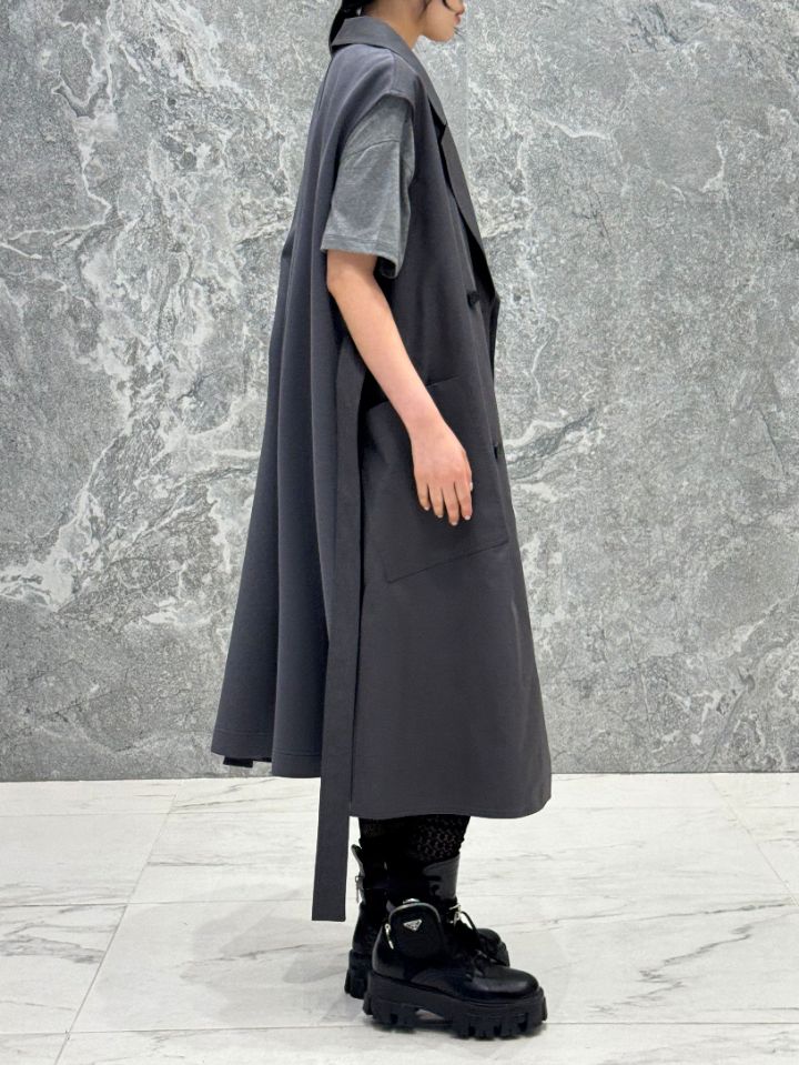 ROOKIE BUD韓國東大門代購女裝新款時尚長款風衣雙層長款ROOKIE BUD-P長款風衣