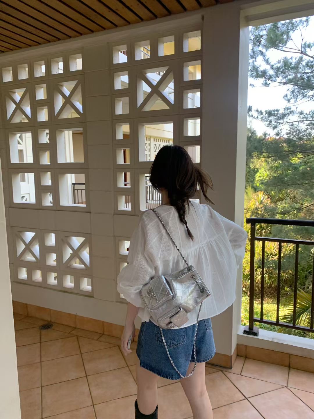 MELLOUNGE-멜라운지-T韓國直郵女裝新款推薦襯衫蕾絲衫MELLOUNGE-2件起襯衫/蕾絲衫