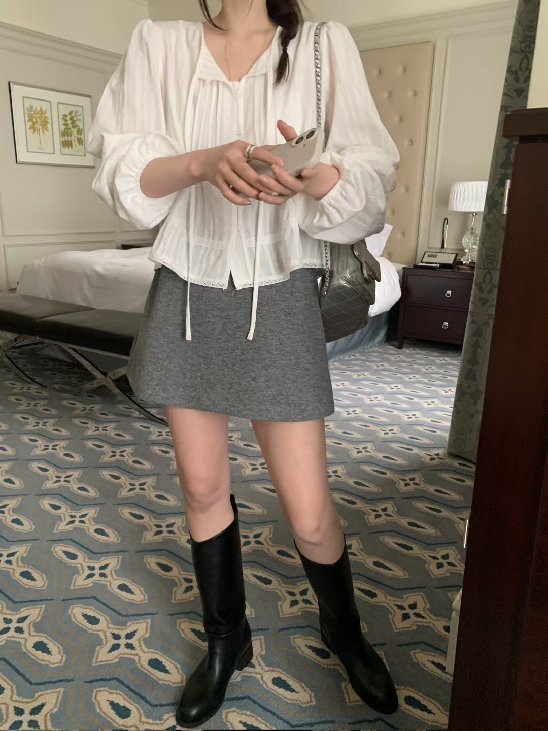 MELLOUNGE-멜라운지-T韓國直郵實拍女裝新款推薦休閑短裙MELLOUNGE-2件起短裙