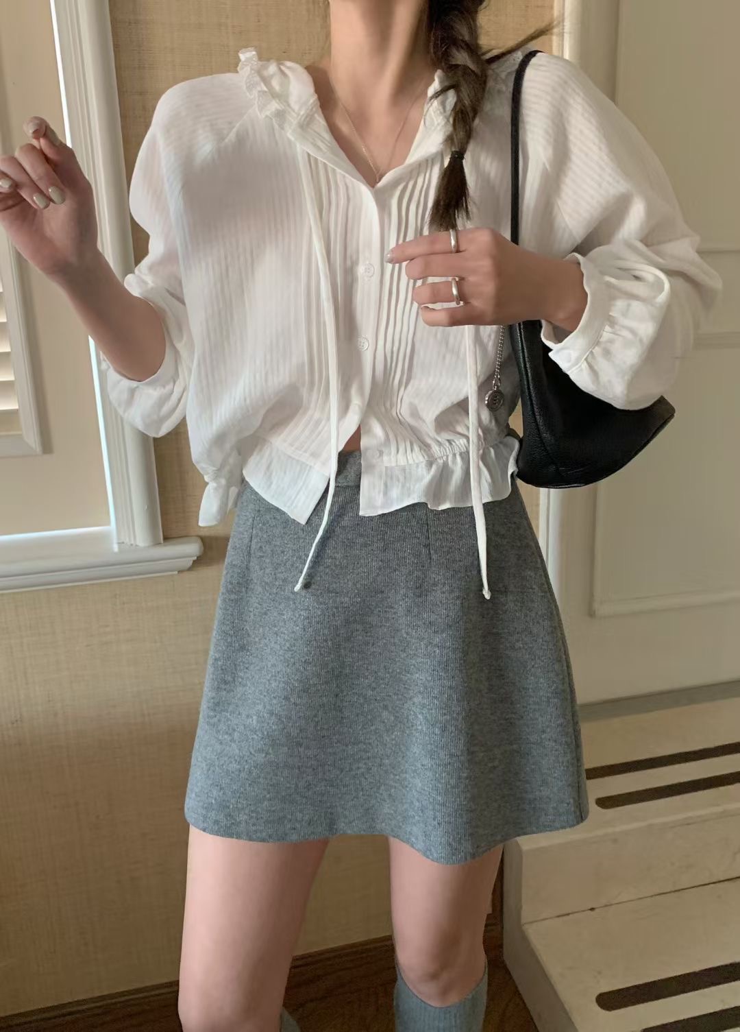 MELLOUNGE-멜라운지-T韓國直郵實拍女裝新款推薦休閑短裙MELLOUNGE-2件起短裙圖色2