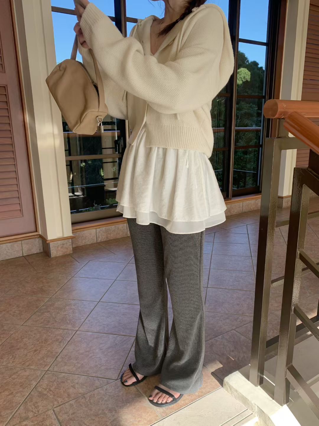 MELLOUNGE-멜라운지-T韓國直郵實拍女裝新品時尚休閑褲MELLOUNGE-2件起休閑褲