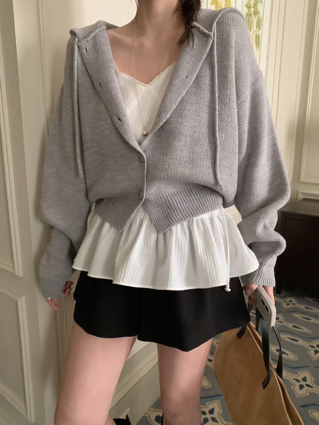 MELLOUNGE-멜라운지-T韓國直郵女裝新品人氣休閑針織衫MELLOUNGE-2件起針織衫圖色3