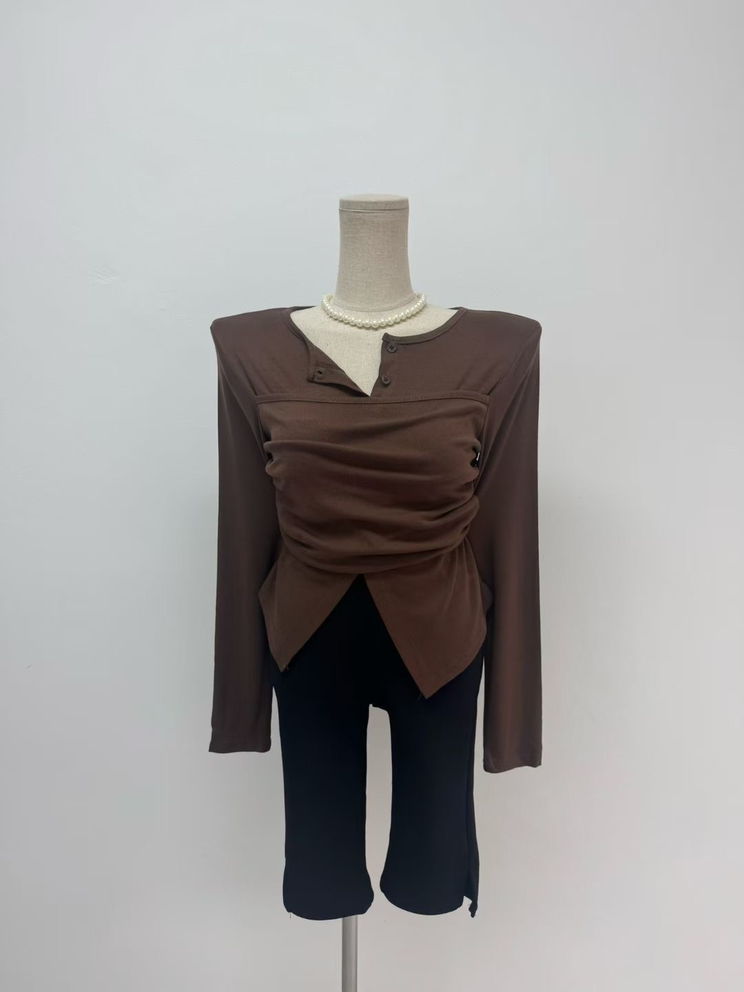 BIENVU韓國直郵實拍女士新款時尚職業休閑人氣26春夏長袖T恤BIENVU長袖T恤圖色4