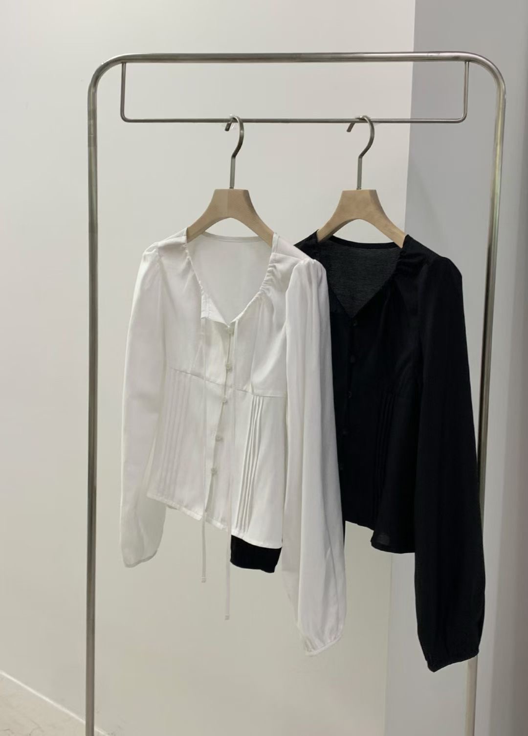 MELLOUNGE-멜라운지-T韓國直郵女士新品人氣襯衫蕾絲衫MELLOUNGE-2件起襯衫/蕾絲衫圖色2左二色