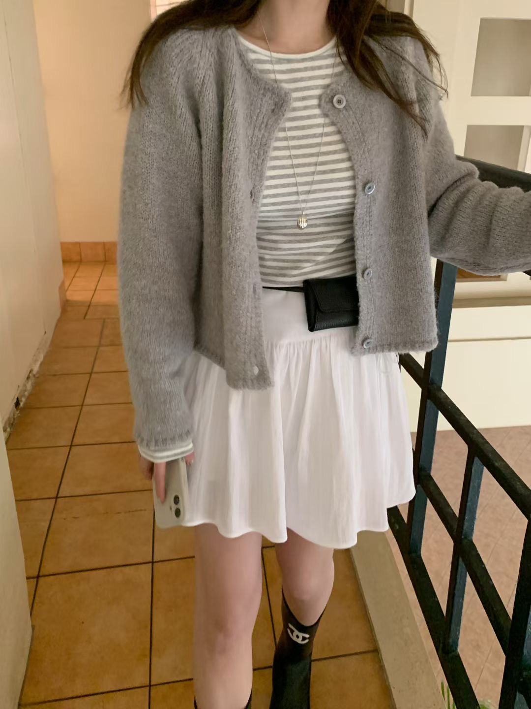 MELLOUNGE-멜라운지-T韓國代購女裝新款職業熱賣針織衫MELLOUNGE-2件起針織衫圖色2