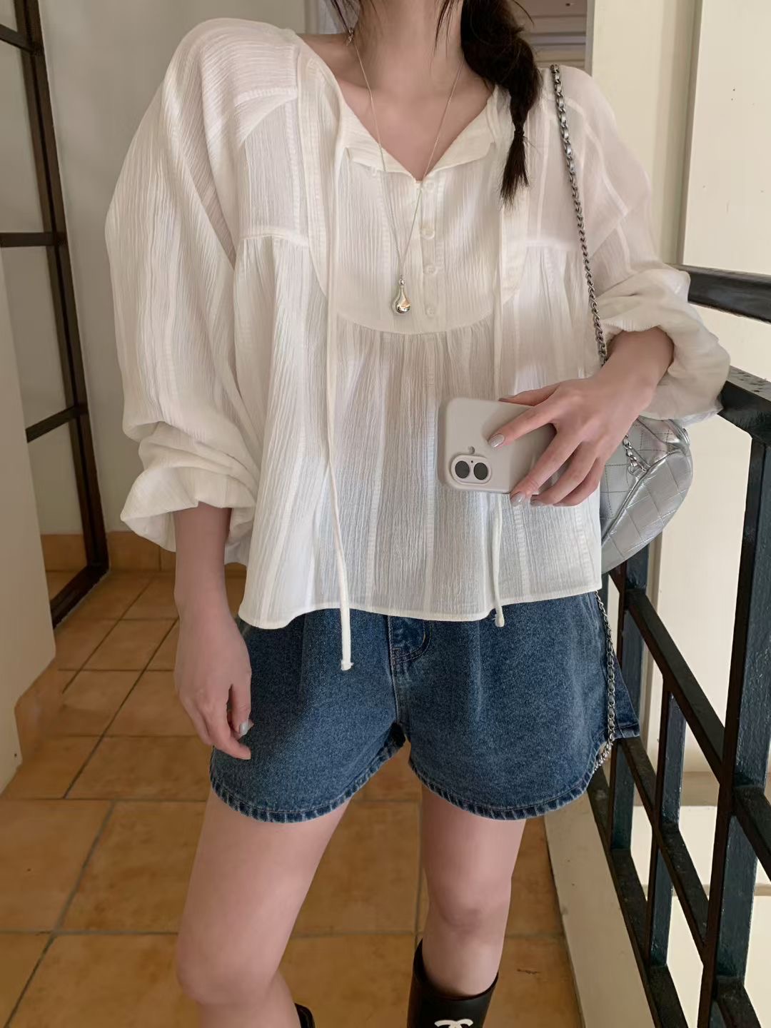 MELLOUNGE-멜라운지-T韓國東大門直郵女裝新款職業短褲MELLOUNGE-2件起短褲