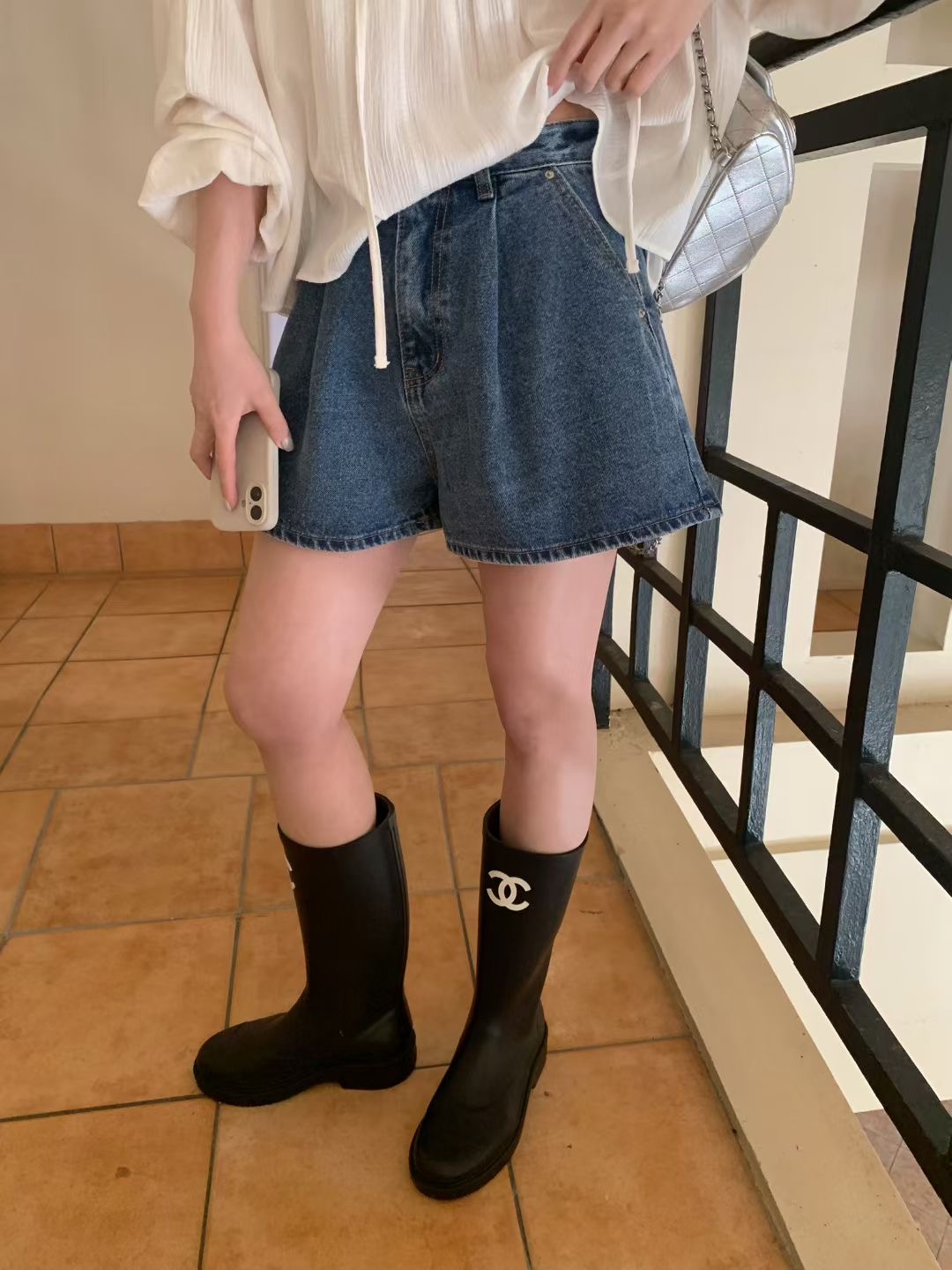 MELLOUNGE-멜라운지-T韓國東大門直郵女裝新款職業短褲MELLOUNGE-2件起短褲圖色2