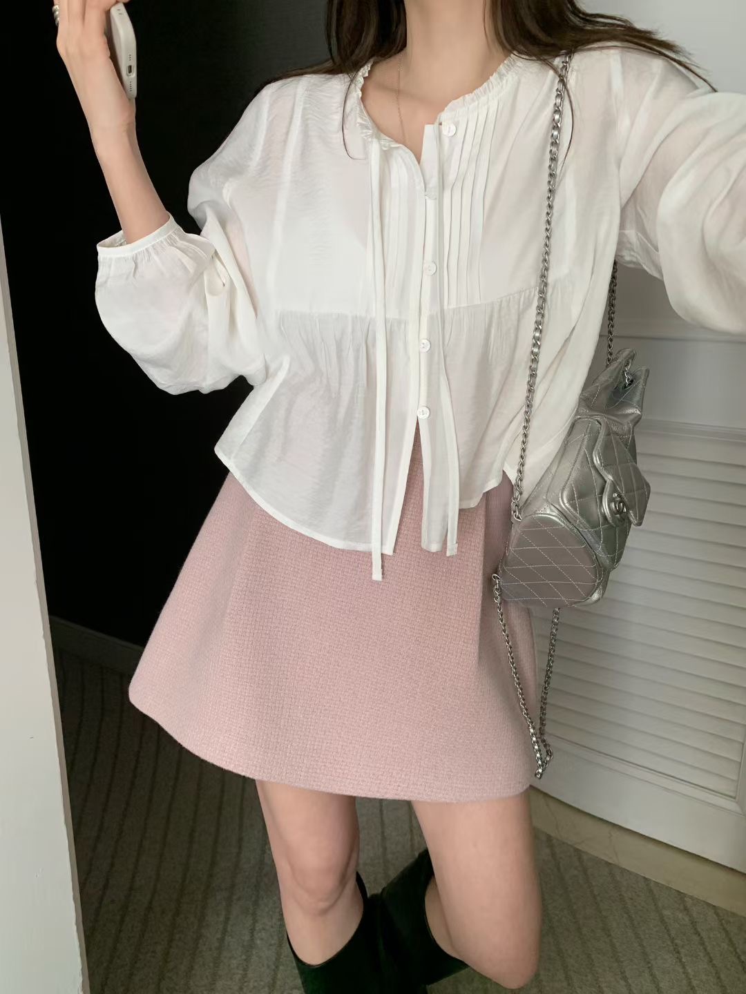 MELLOUNGE-멜라운지-T韓國東大門代購女裝新款人氣襯衫蕾絲衫MELLOUNGE-2件起襯衫/蕾絲衫