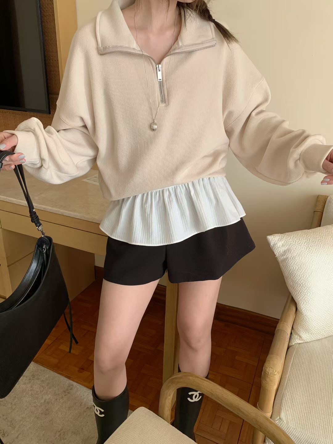 MELLOUNGE-멜라운지-T韓國直郵實拍女裝新品職業熱賣衛衣MELLOUNGE-2件起衛衣