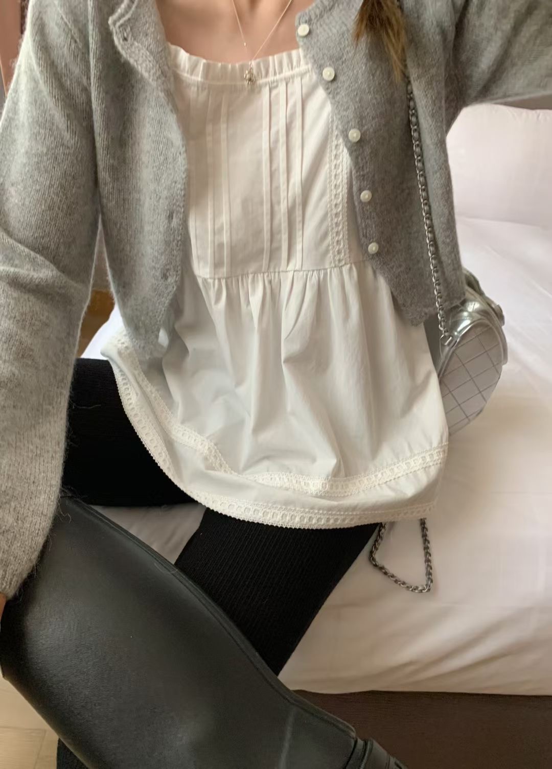 MELLOUNGE-멜라운지-T韓國東大門代購女士新款時尚吊帶背心MELLOUNGE-2件起吊帶/背心