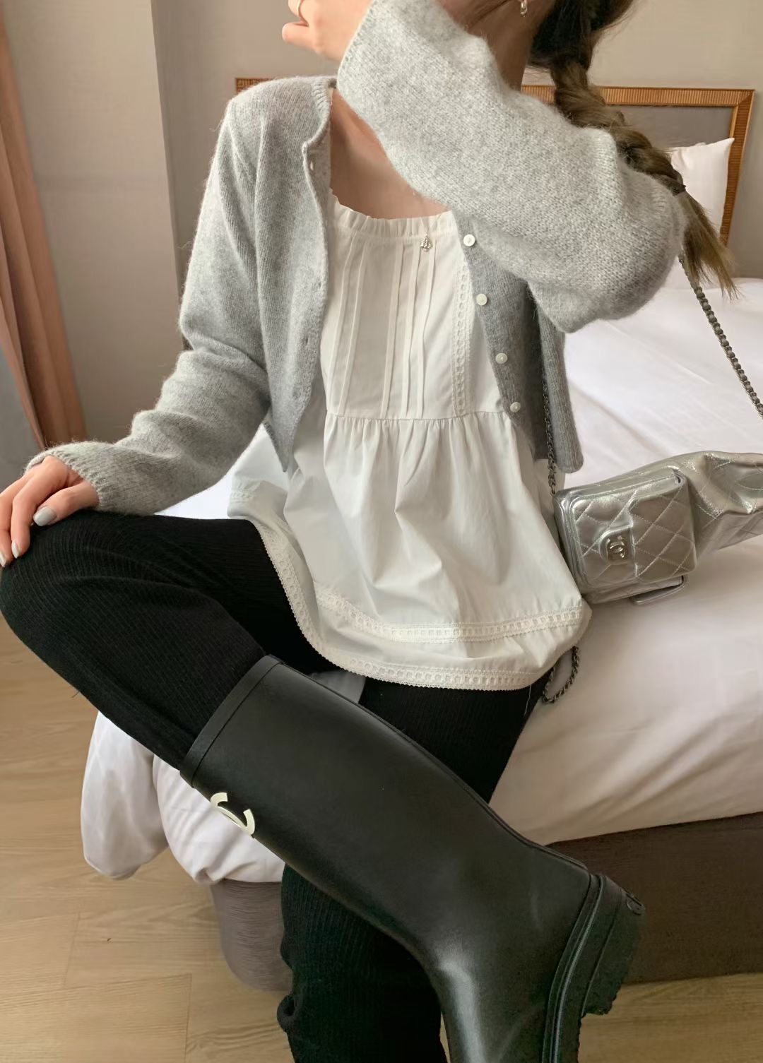 MELLOUNGE-멜라운지-T韓國東大門代購女士新款時尚吊帶背心MELLOUNGE-2件起吊帶/背心