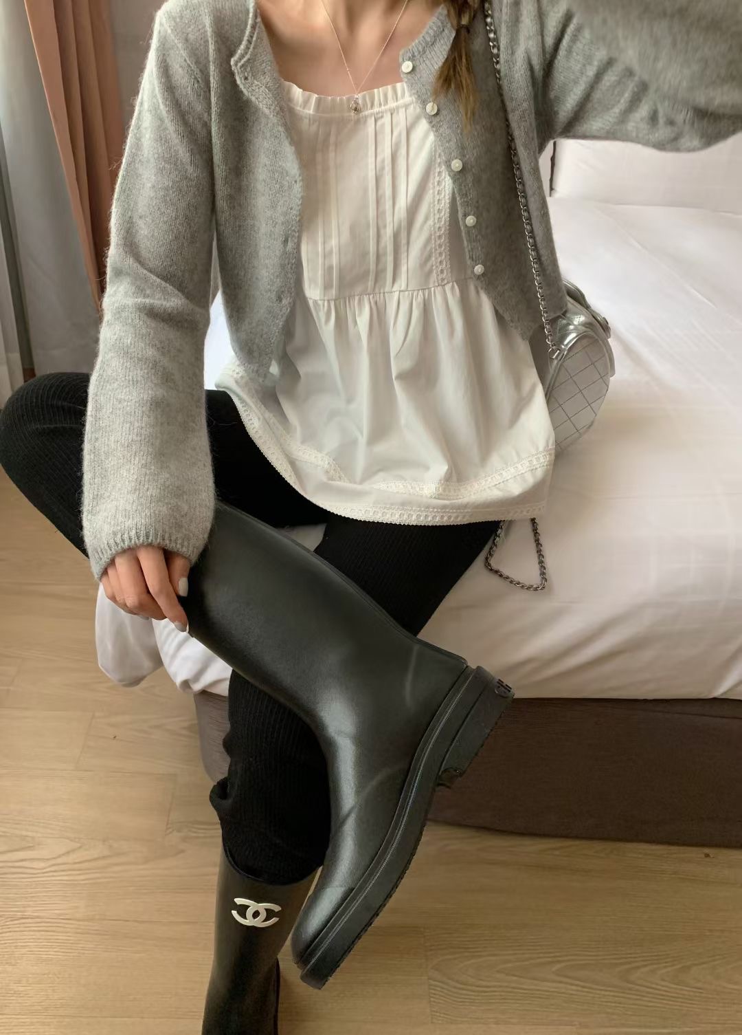 MELLOUNGE-멜라운지-T韓國東大門代購女士新款時尚吊帶背心MELLOUNGE-2件起吊帶/背心