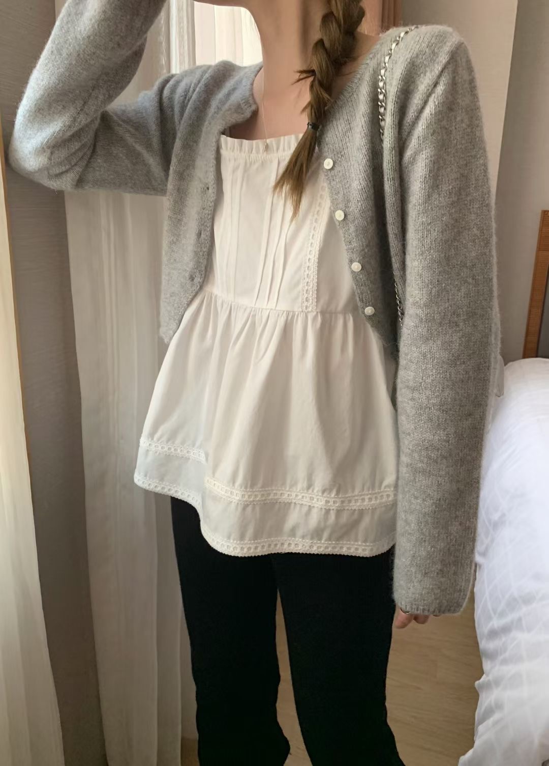 MELLOUNGE-멜라운지-T韓國東大門直郵女士新款26春夏針織衫MELLOUNGE-2件起針織衫