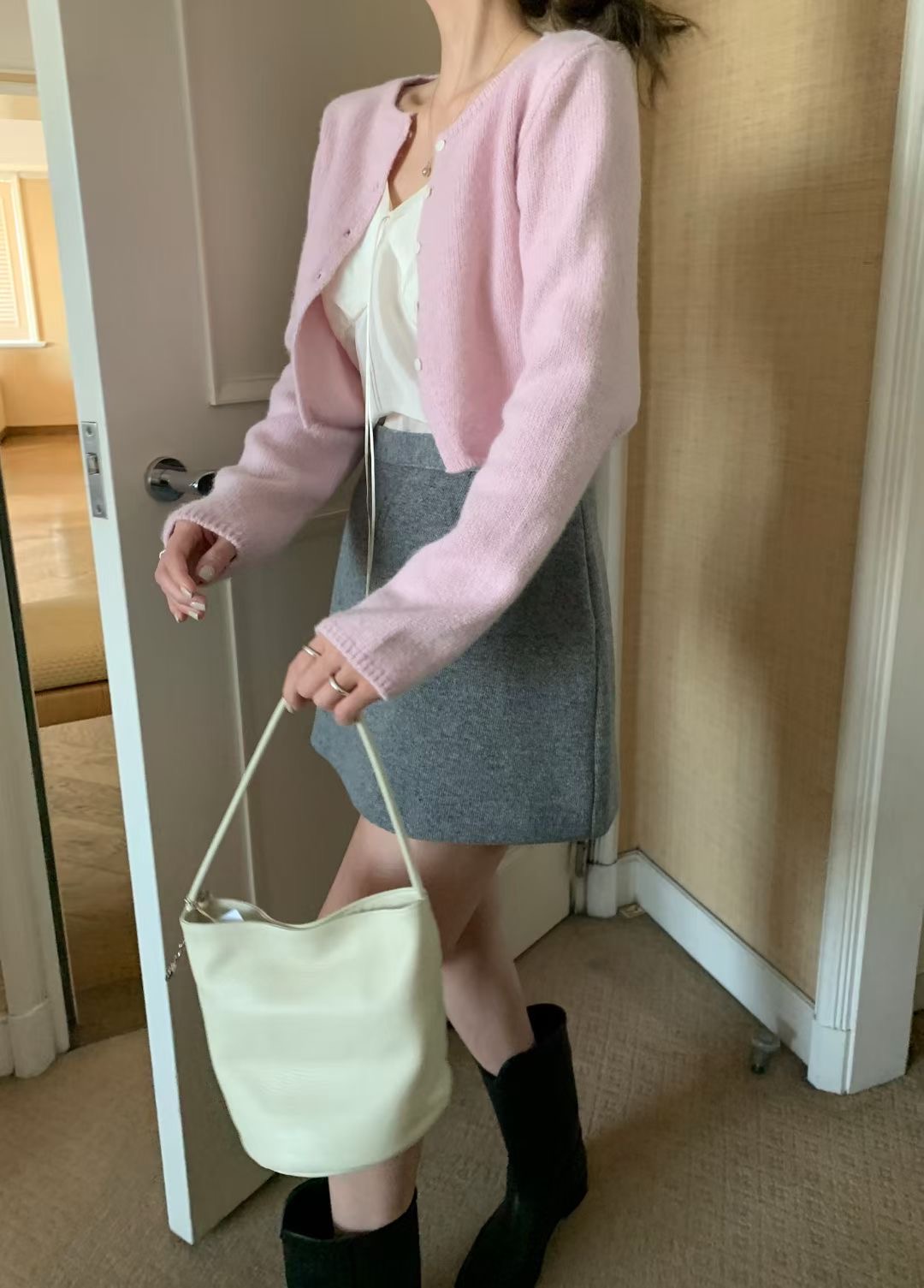 MELLOUNGE-멜라운지-T韓國東大門直郵女士新款26春夏針織衫MELLOUNGE-2件起針織衫