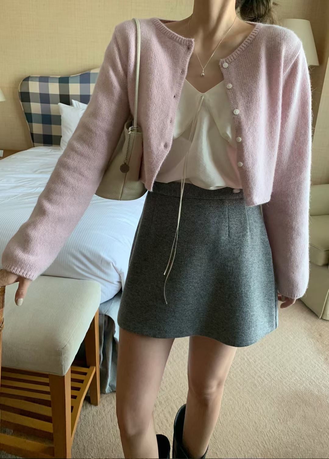 MELLOUNGE-멜라운지-T韓國東大門直郵女士新款26春夏針織衫MELLOUNGE-2件起針織衫