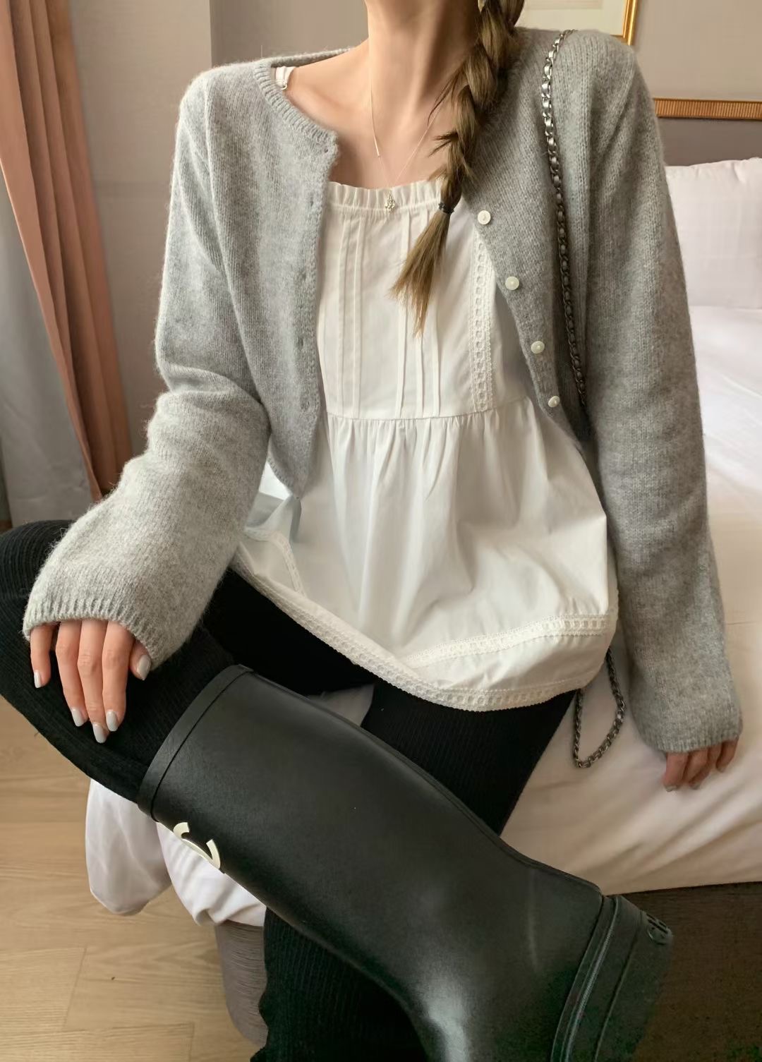 MELLOUNGE-멜라운지-T韓國東大門直郵女士新款26春夏針織衫MELLOUNGE-2件起針織衫圖色3