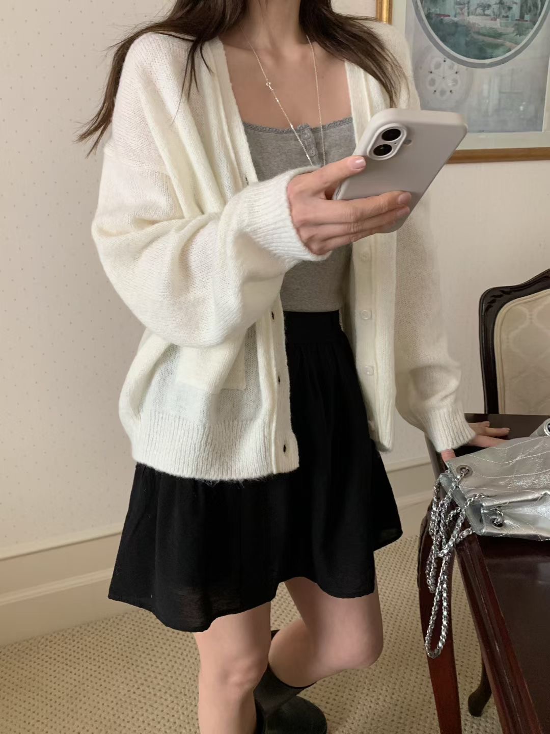 MELLOUNGE-멜라운지-T韓國直郵實拍女士新款休閑針織衫MELLOUNGE-2件起針織衫圖色3