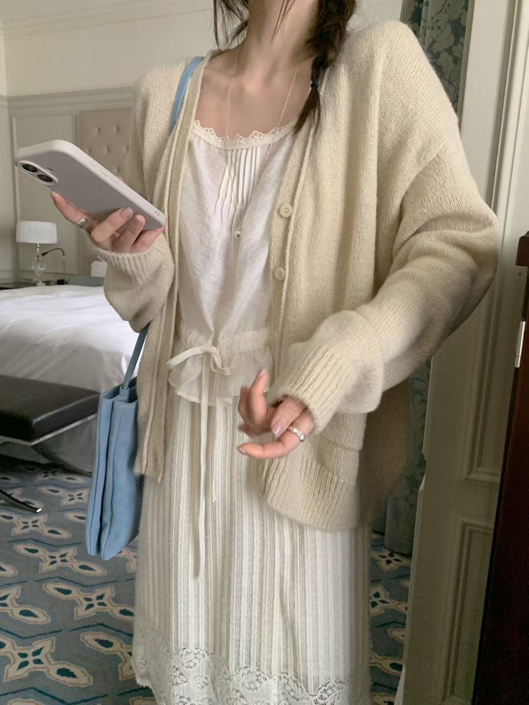 MELLOUNGE-멜라운지-T韓國直郵實拍女士新款休閑針織衫MELLOUNGE-2件起針織衫圖色4