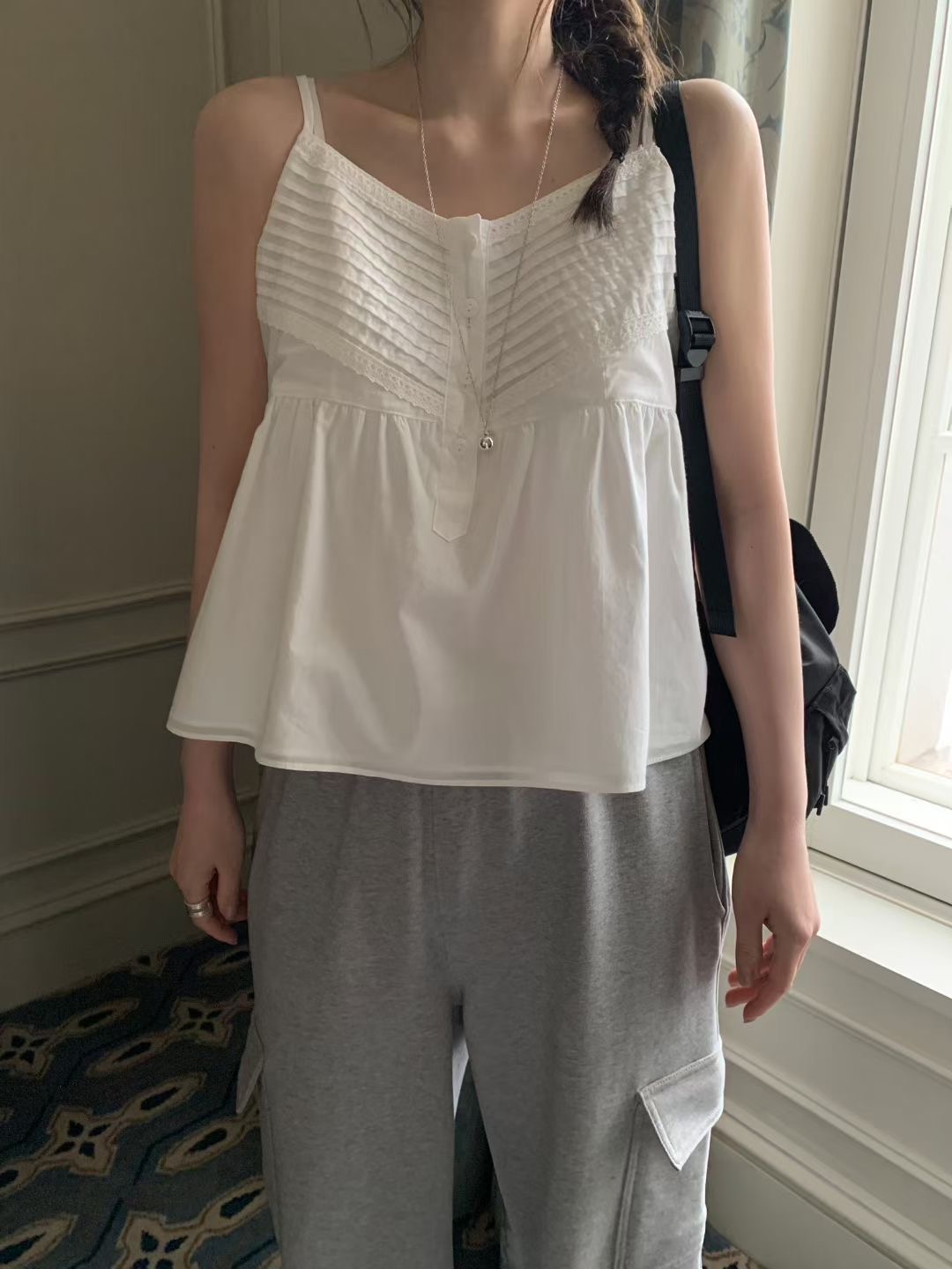 MELLOUNGE-멜라운지-T韓國直郵實拍女裝新品熱賣吊帶背心MELLOUNGE-2件起吊帶/背心