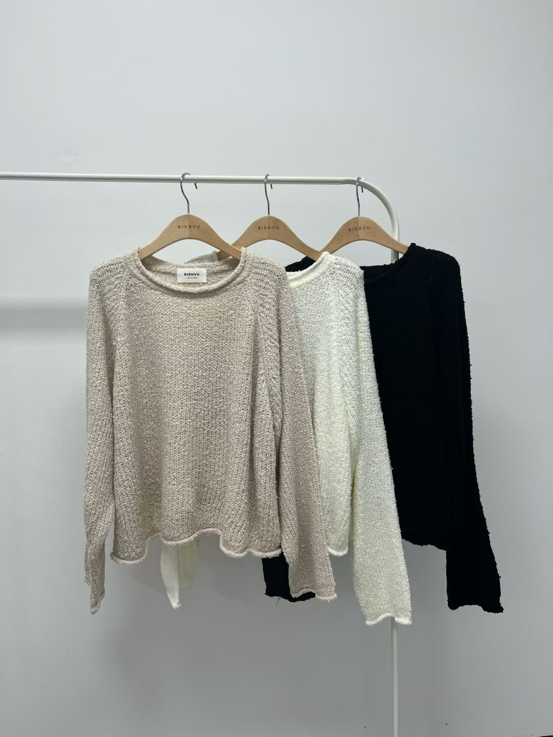 BIENVU韓國直郵實拍女裝新品時尚休閑熱賣26春夏推薦針織衫BIENVU針織衫圖色2左二色