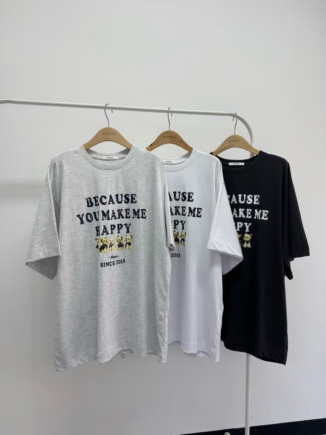 BIENVU韓國東大門直郵女士新品時尚26春夏職業熱賣人氣T恤BIENVUT恤圖色2左二色