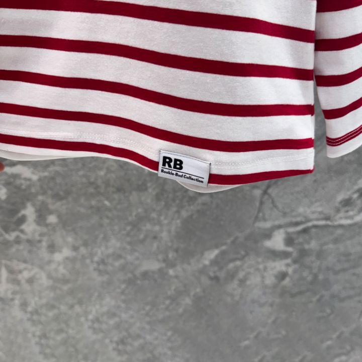 ROOKIE BUD韓國直郵女士新品職業時尚人氣26春夏長袖T恤條紋ROOKIE BUD-P長袖T恤