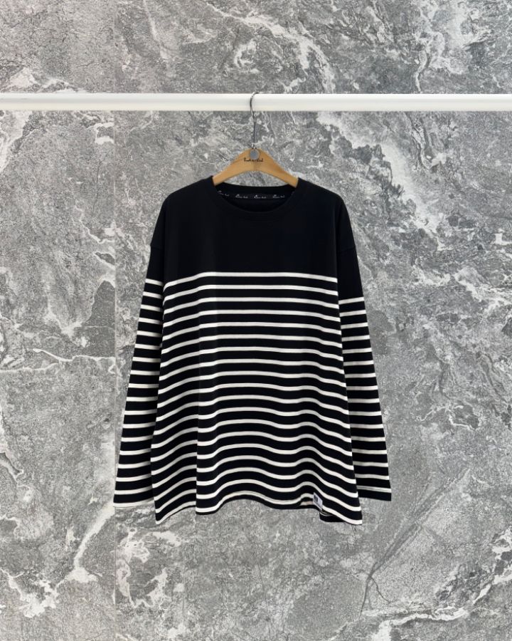 ROOKIE BUD韓國直郵女士新品職業時尚人氣26春夏長袖T恤條紋ROOKIE BUD-P長袖T恤圖色2