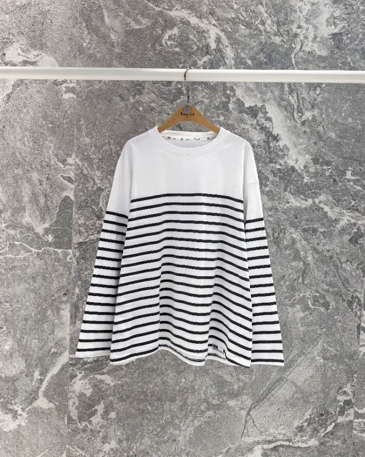 ROOKIE BUD韓國直郵女士新品職業時尚人氣26春夏長袖T恤條紋ROOKIE BUD-P長袖T恤圖色3