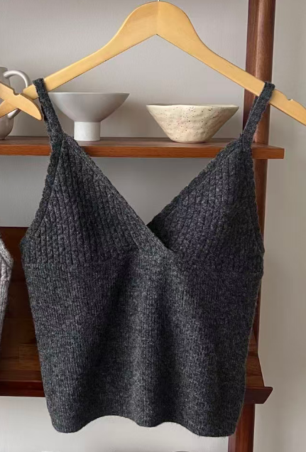 ALOHA-OT韓國東大門直郵女士新款職業時尚吊帶背心不含內搭ALOHA-OT吊帶/背心圖色2炭灰色