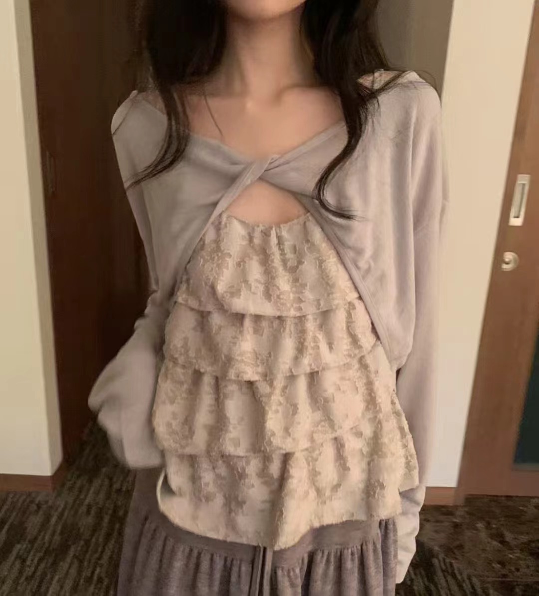 HAY KNOCK-헤이노크-OT韓國東大門代購女士新品熱賣長袖T恤開衫HAY KNOCK-헤이노크-OT長袖T恤