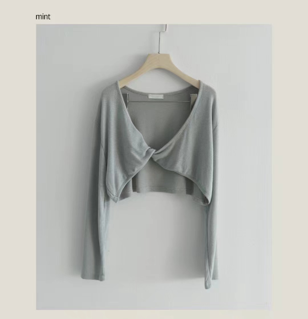 HAY KNOCK-헤이노크-OT韓國東大門代購女士新品熱賣長袖T恤開衫HAY KNOCK-헤이노크-OT長袖T恤圖色1